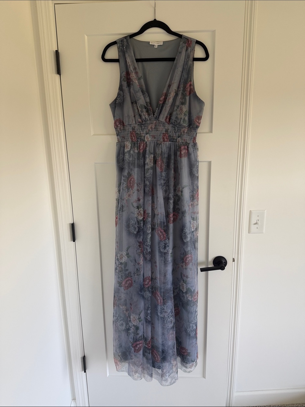 Baltic Born Dusty Blue Floral Maxi Dress